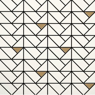 M3JA Eclettica White Mosaico Bronze 40x40