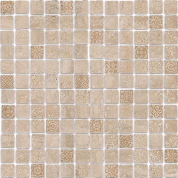 Мозаика MBD004 Мозаика Риальто Антика 2 мозаичный бежевый матовый 30х30