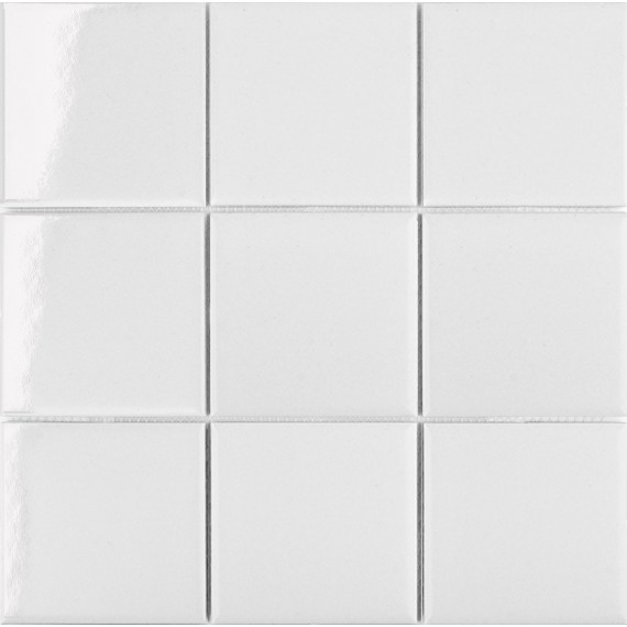 Мозаика MH33800 White Glossy 97x97 300х300х6