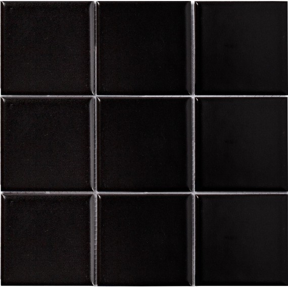 Мозаика MH80110 Black Matt 97x97 300х300х6