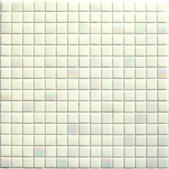 Мозаика MIX23 стекло белый (сетка) 20x20x4 327x327