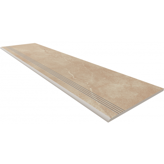 Керамогранит MM01 Ступень Magmas Beige неполированный с насечками 30x120