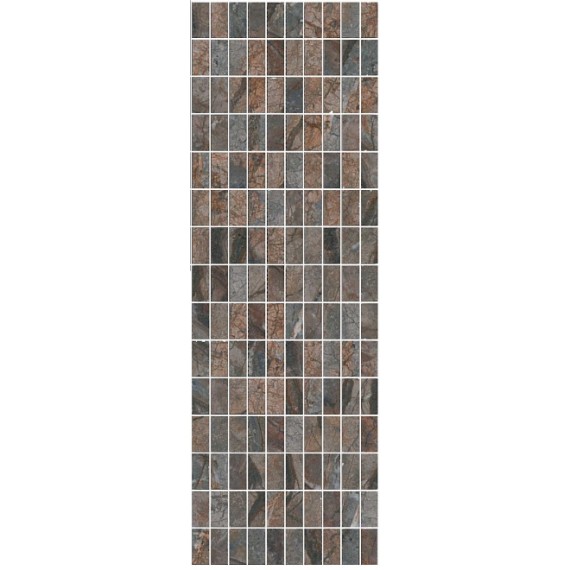 Ступени MM12143 Плитка Декор Театро коричневый мозаичный 25*75