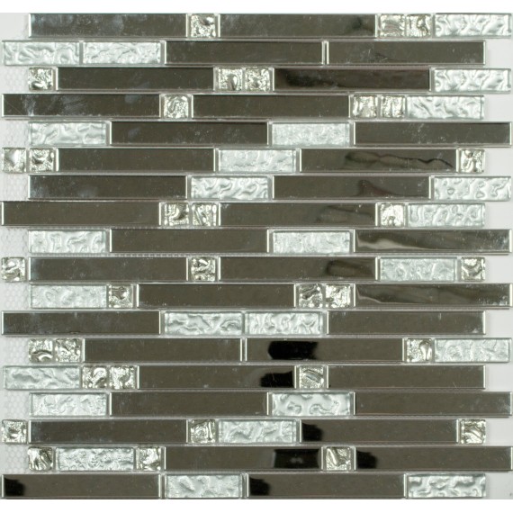 Мозаика MS-605 метал стекло (15х48х98x6) 305*298 