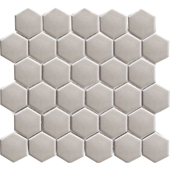 Мозаика MT20116 Hexagon small Grey Glossy 26.5х27.8