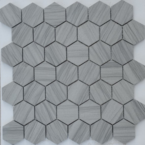 Мозаика Marmara grey POL hex 23x40x6 292x298x6