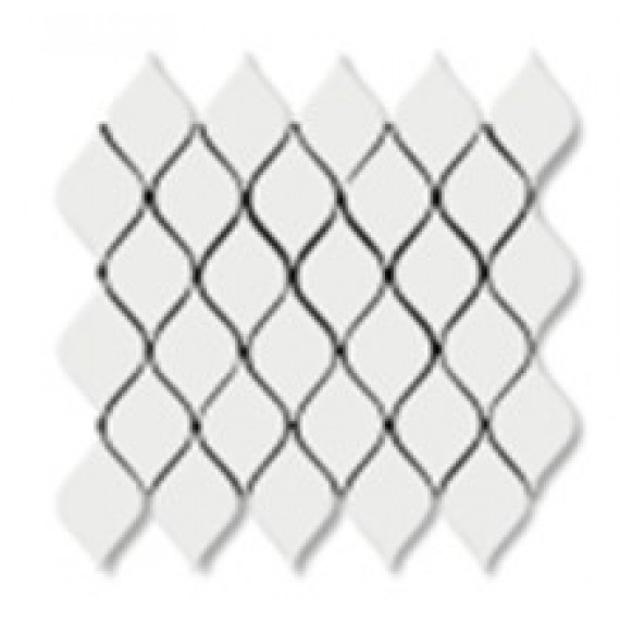 Мозаика Melany White glossy 26.4x28