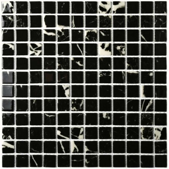 Мозаика Mia black glossy 23*23*4 300*300