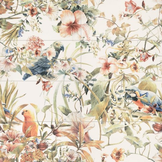 Керамическая плитка Modern Pearl parrots (комплект 8шт) 119,8x119,8