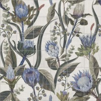 Mural Blue Leaves 20x20 (комп/36шт)