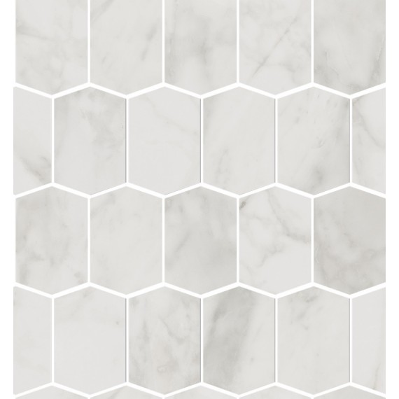 Мозаика NA98 Velvet Mosaico Hexagon White ret. 31х35