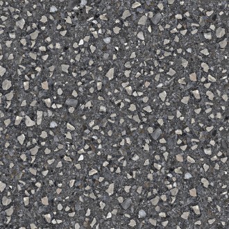 NR0379 Керамогранит Black Terrazzo черный матовый 600х600х10