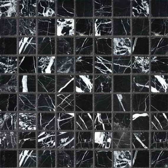 Мозаика Nero Marquina Pol. 7мм 30.5x30.5