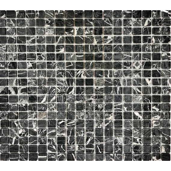 Мозаика Nero Marquina Tum 4мм 30.5x30.5
