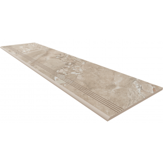 OM02 Ступень Oceanmist Beige неполированная с насечками 30x120