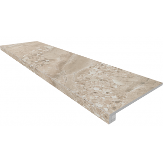 OM02 Oceanmist Beige неполированный 33x120+ Подступенок (14.5x120))
