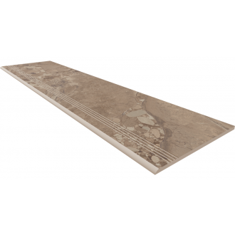 OM03 Ступень Oceanmist Brown неполированная с насечками 30x120