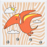 OP/A229/5009 Плитка Декор Динозаврики 4 матовый 20x20