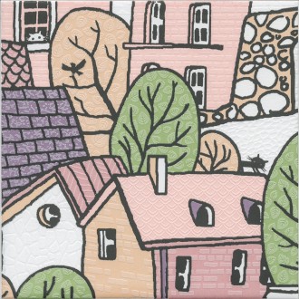 OS/A227/5009 Плитка Декор Городок 4 матовый 20x20