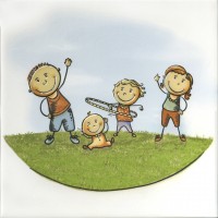 OS/A252/5009 Плитка Декор Веселые старты Аэробика 20x20