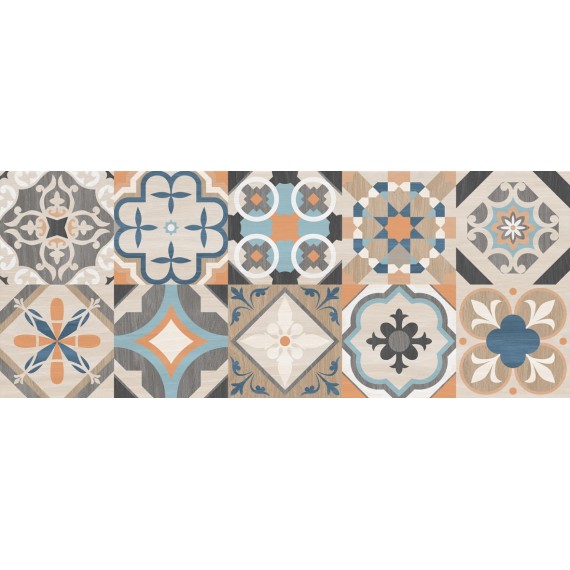 Керамическая плитка Oliver бежевый мозаика 20х50