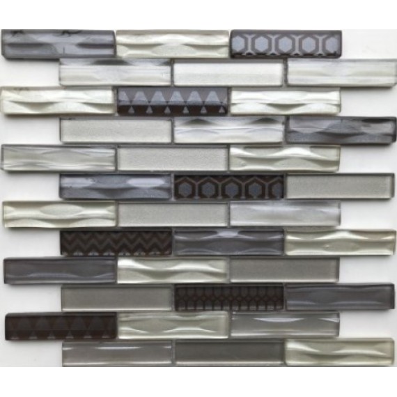 Мозаика Optima Brown (стекло) 23*98 300*300