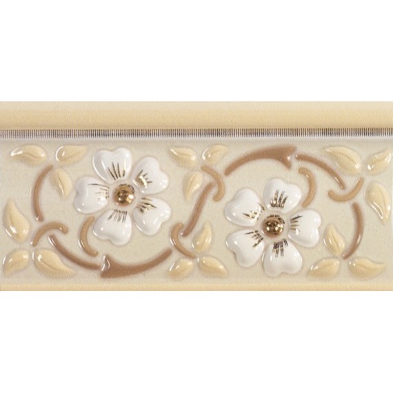 Керамическая плитка Orleans Cenefa Tarragone Gold Vainilla 7.5*15