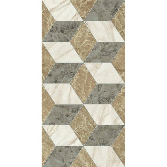 Керамогранит PF60014142 Tarsia Cubical Avorio Deco Lux 3D Rett 60x120