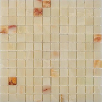 PIX203 White onyx из оникса полированная 23x23 305х305х6