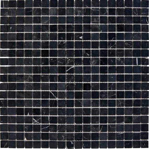 Мозаика PIX244 Nero Marquna из мрамора полированная 15x15 305х305x4