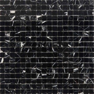 PIX250 Black majesty из мрамора полированная 15x15 305х305x4