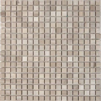 PIX255 White Wooden из мрамора матовая 15x15 305х305x4