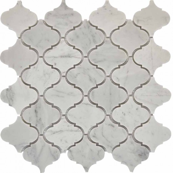 Мозаика PIX291 Dolomiti Bianco из мрамора полированная 74x74 305х315x8