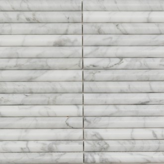PIX342 Bianco Carrara, Convex матовая 20х151 300х305х12