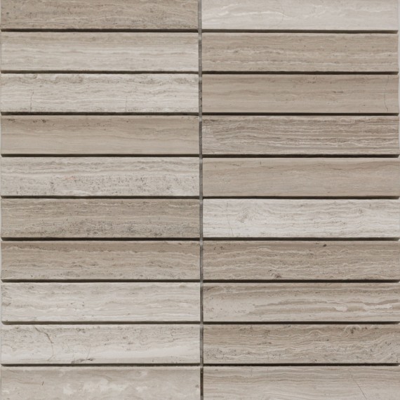 Мозаика PIX347 White Wooden, Concave матовая 30х151 305х318х12