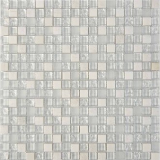PIX715 Мозаика из мрамора и стекла 15x15 300х300x8