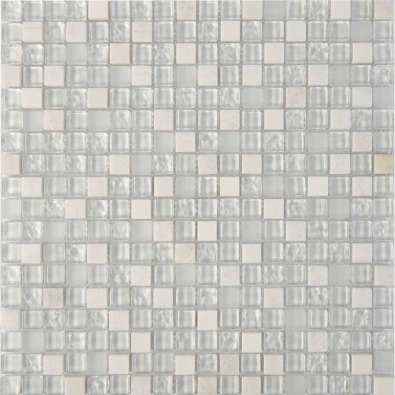 Мозаика PIX715 Мозаика из мрамора и стекла 15x15 300х300x8