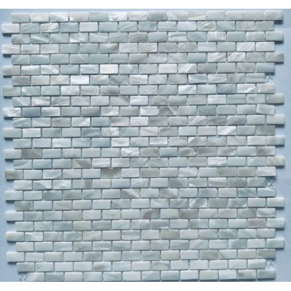 Мозаика PIX768 из натурального перламутра Super White 10*20 290х300х2