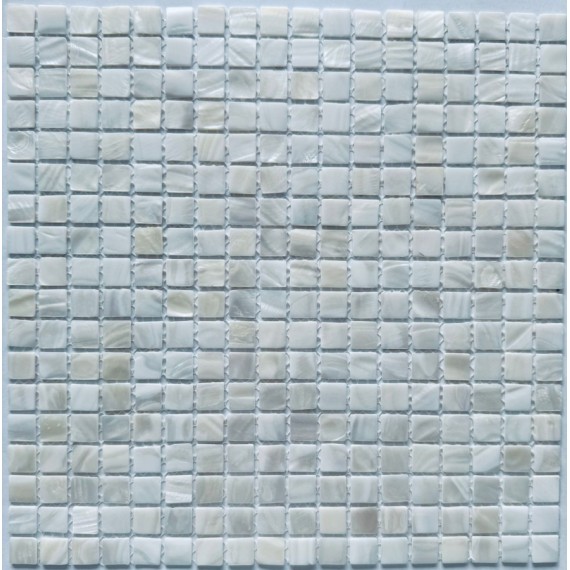 Мозаика PIX769 из натурального перламутра Super White 15*15 300х300х2
