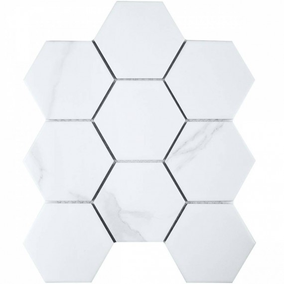 Мозаика PMFQ82223 Hexagon big Carrara Matt 25.6х29.5х6