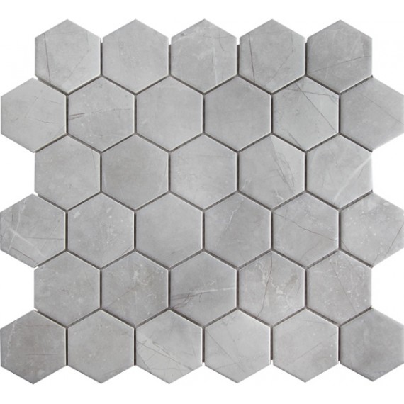 Мозаика PMMT82457 Hexagon small Marble Grey Matt 26.5х27.8