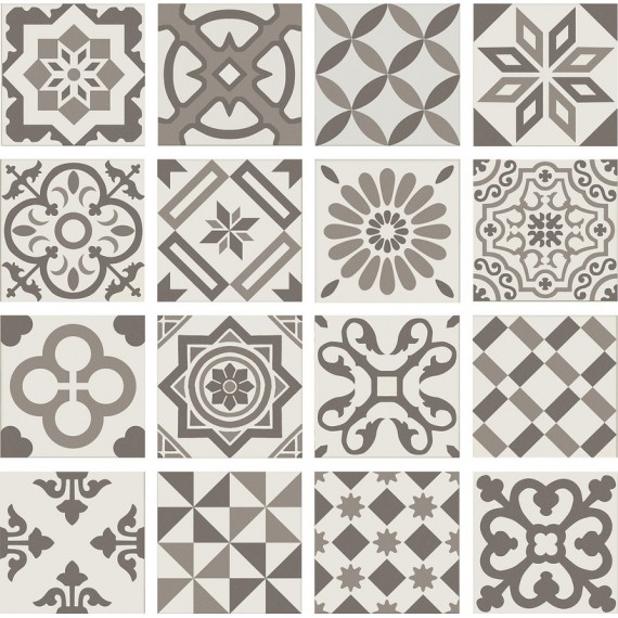 Керамическая плитка PT01951 Плитка ANTIGUA DECOR GRIS 20X20