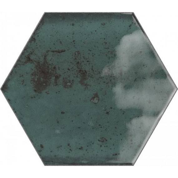 Керамическая плитка PT03128 Плитка Hex Blue Glossy 15x17,3