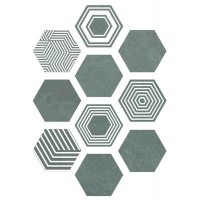 Pier17 Hexa Turquoise 23,2x26,7