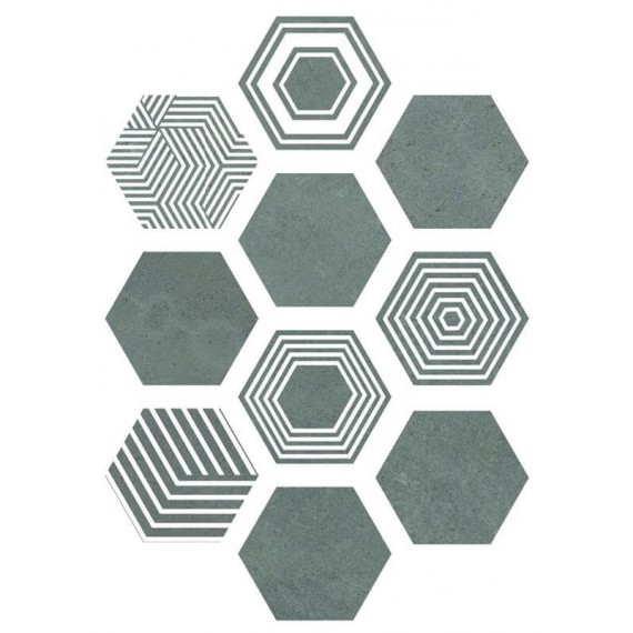 Керамогранит Pier17 Hexa Turquoise 23,2x26,7