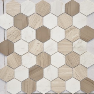 Pietra Mix 3 MAT hex 18x30x6 295x305x6