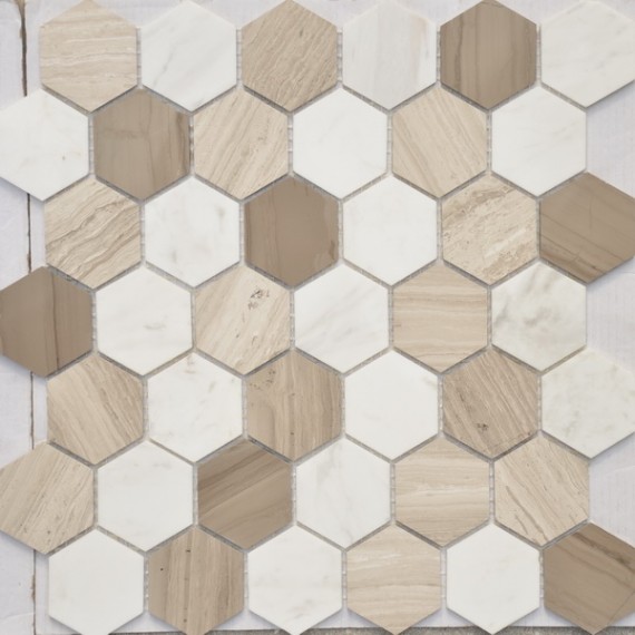 Мозаика Pietra Mix 3 MAT hex 18x30x6 295x305x6
