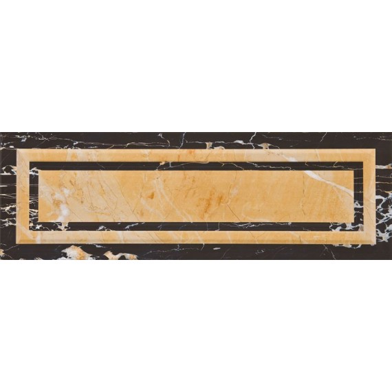 Керамическая плитка Portoro Negro Ornato 25,1x75,6