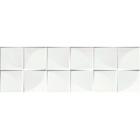 Quadra White Glossy Rett 25x75