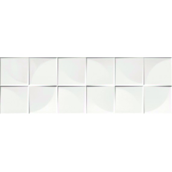 Керамическая плитка Quadra White Glossy Rett 25x75